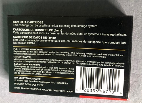 TDK DC8-112 8MM Datenkassette NEU VERSIEGELT - Bild 2 von 3