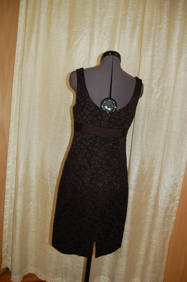 Платье женское Nanette Lepore размер 2 черное шерстяная смесь без рукавов завышенная талия  - Изображение 3 из 4