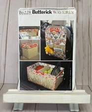 Butterick Sewing Pattern Waverly 6228 Car Trunk Trash Organizer Accessories NEW