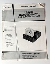 Sears Whisper-Matic 2x2 Slide Projectors 837 9873 9874 9875 9876 Manual