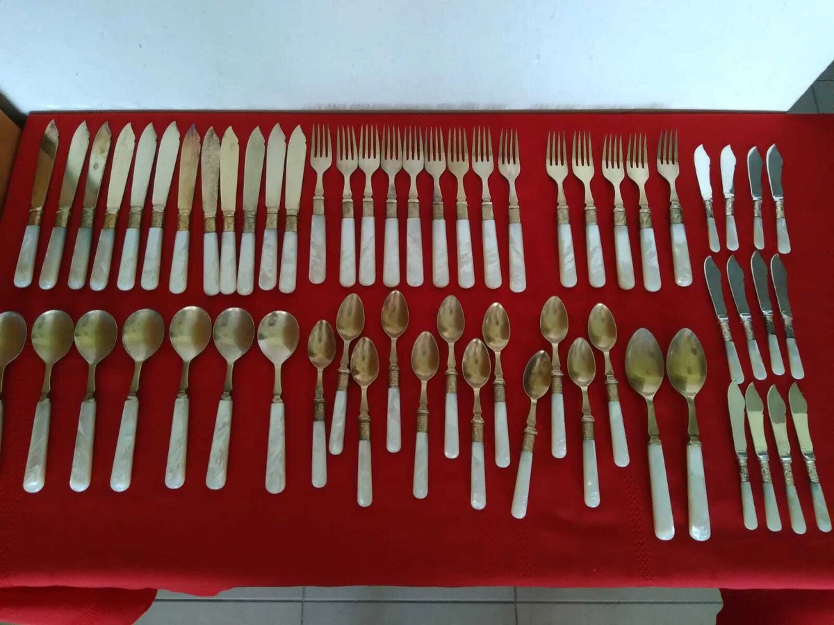 Antique mother of pearl handled deals silverware