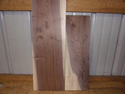 2 PC WALNUT LUMBER WOOD KILN DRIED BOARDS 3/4'' THICK LOT 1335V END MATCH FLAT
