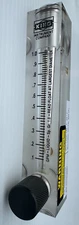 King Instrument 75303323C02 Acrylic Flowmeter With Valve, 0-1.0 GPM, 1/2" or 1/4
