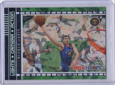 2021-22 Panini NBA Hoops Nikola Jokic Lights Camera Action Green Ice #13 Nuggets