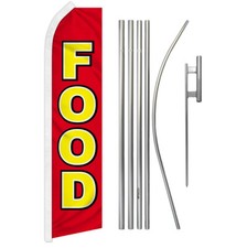 Food Swooper Flutter Feather Advertising Flag Kit Fair Concessions Restaurant