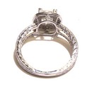 18k white gold .23ct 5x5mm princess halo diamond semi mount engagement ring 7 — photo 5
