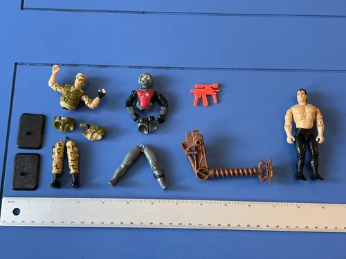 Vintage GI Joe & Mortal Kombat Action Figure & Parts Lot Liu Kang Eels Repeater