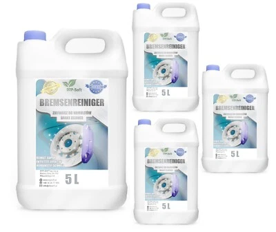 DTP-SOFT 20L Detergente Freni | Pulitore per Parti | Sgrassatore | 4x5L