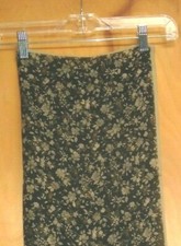 Talbots Sand Brown  Black Floral Design Pure Chiffon Silk Double Sided Scarf 