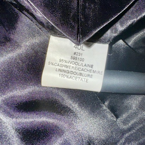 CARDINAL OF CANADA Solid Notched Collar Coat, 95% Wool 5% Cashmere 40L $795 - Picture 13 of 14