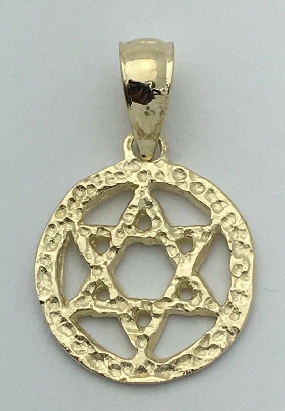 14k Yellow Gold Solid Jewish Star of David Charm Pendant 1.2 grams eBay