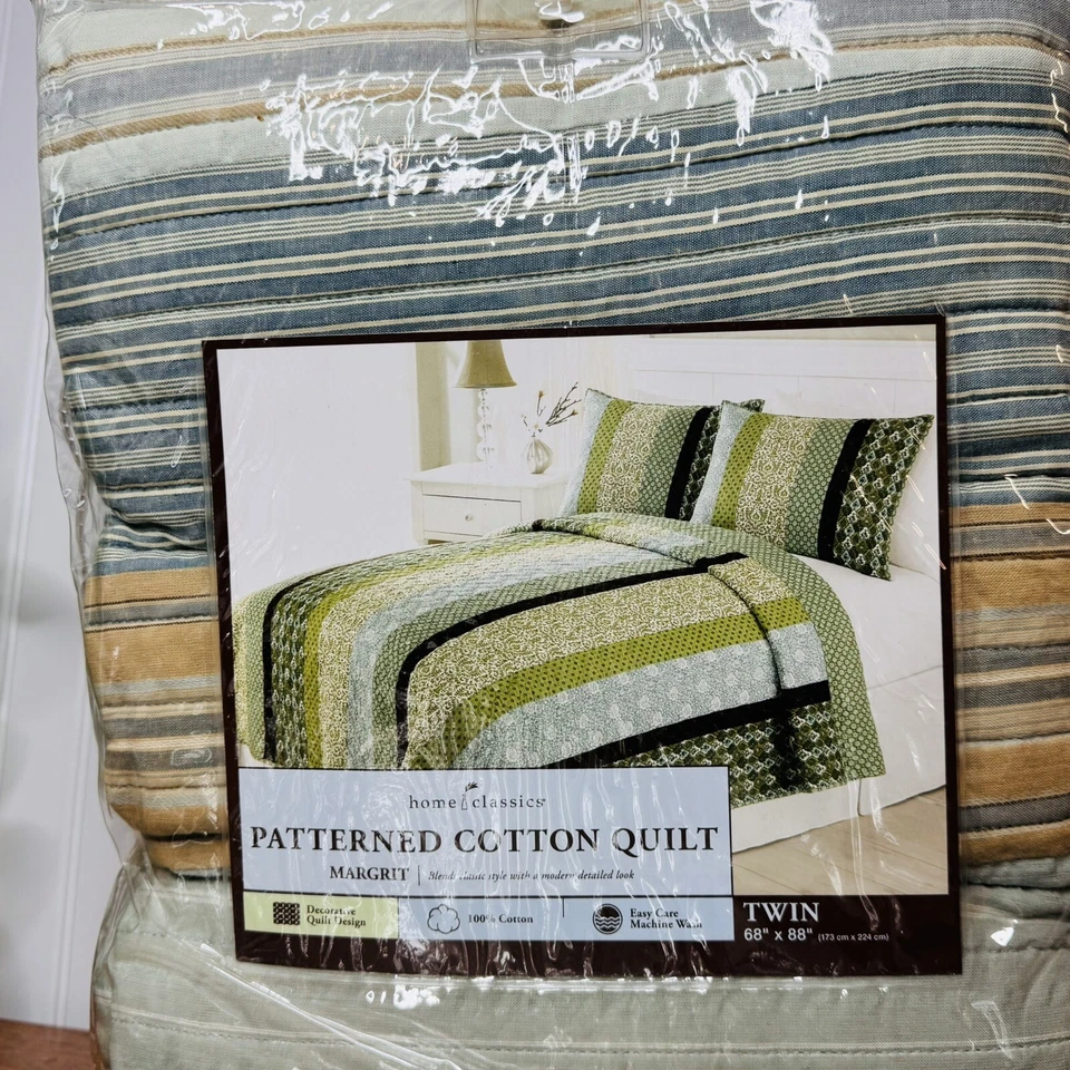 "Juego de edredón de algodón clásico para el hogar con estampado de margrita 68x88"" doble farsa a juego 20x26""" Foto 2 de 4