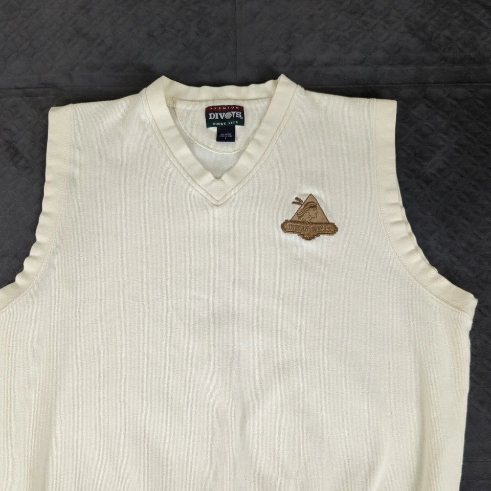 Indian Wells Golf Resort Suéter Chaleco Divots Sin Mangas Algodón Hombres Grande Foto 2 de 4