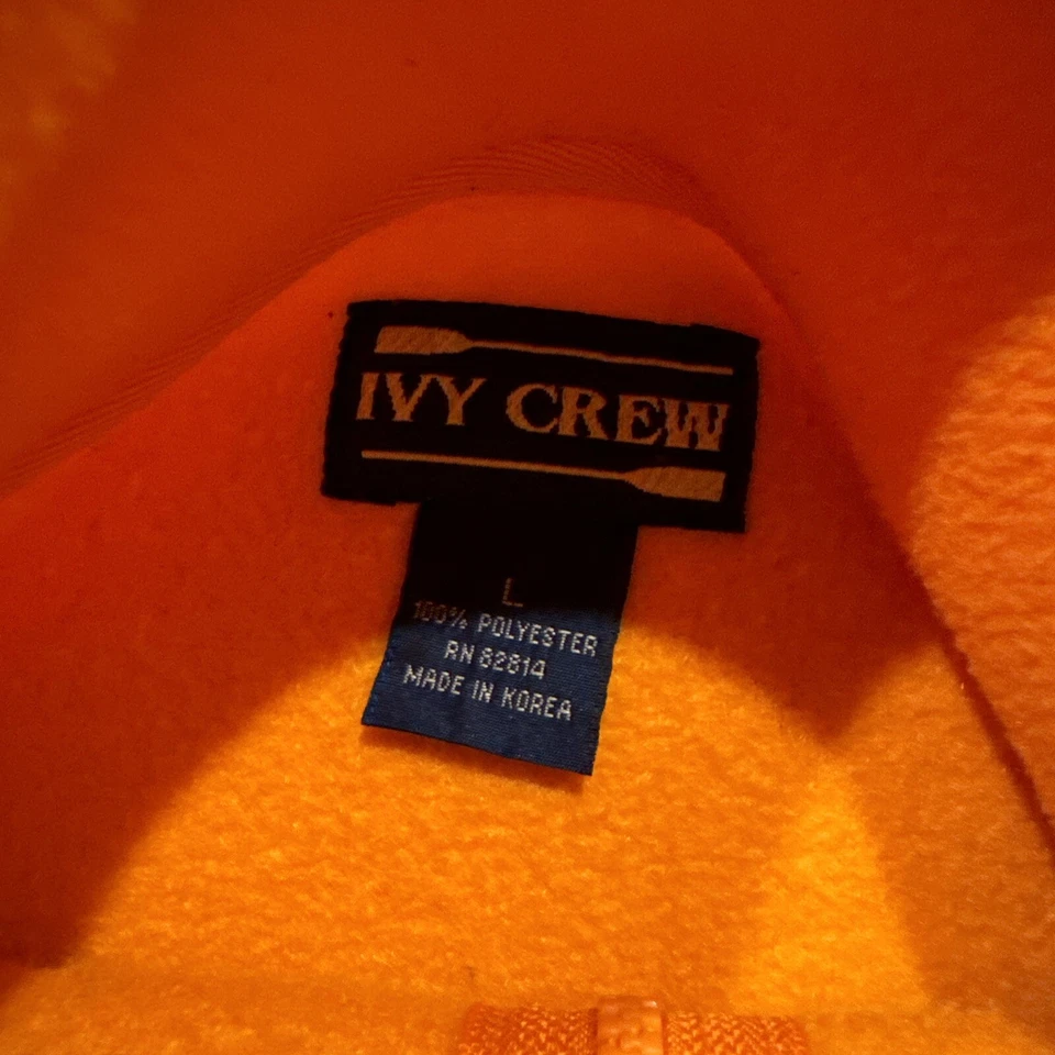 Chaleco polar Ivy Crew naranja talla grande L hecho en Corea 100 % poliéster (34) Foto 4 de 4
