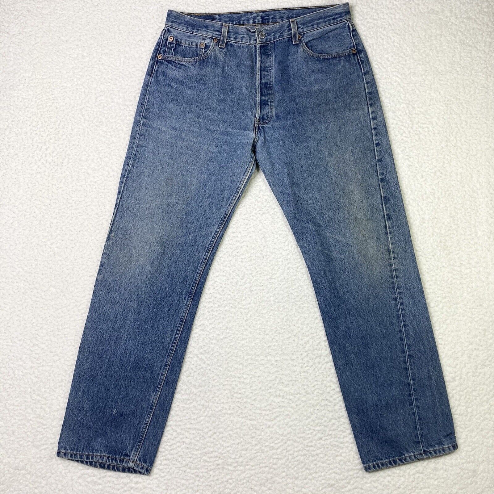 Vintage Levis 501 Jeans Mens Button Fly Straight … - image 2