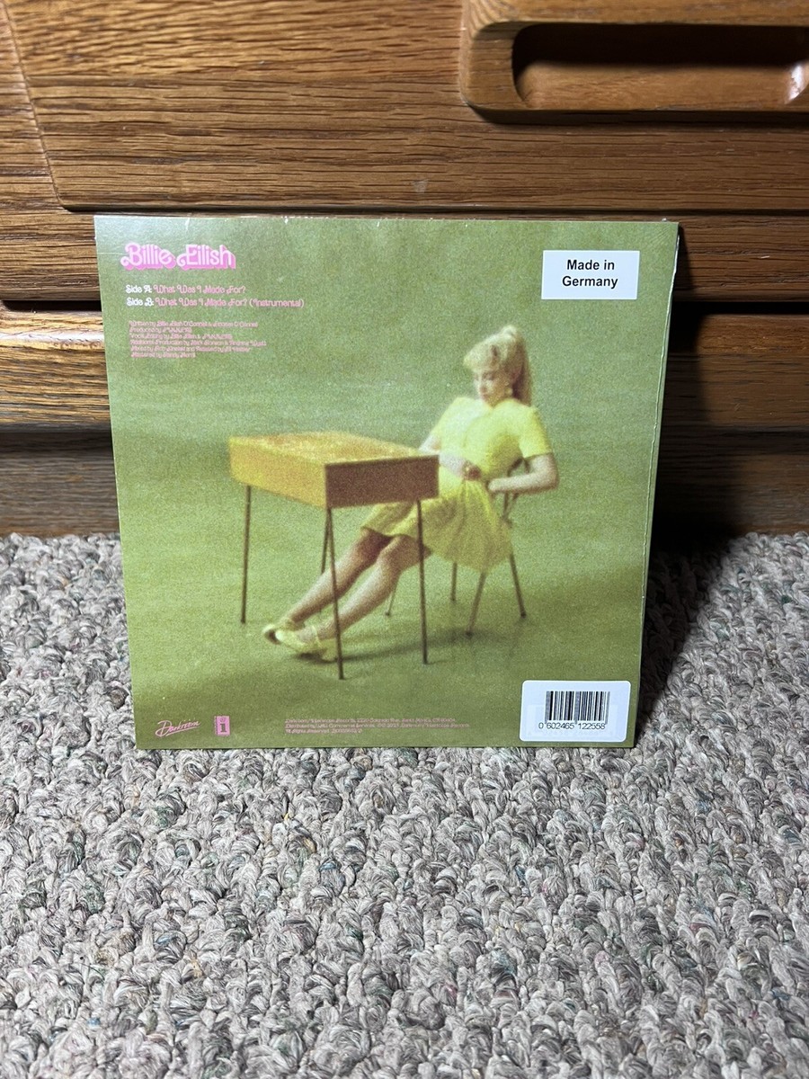 Billie Eilish What Was I Made For? *Yellow* 7” Vinyl Brand