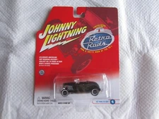 2002 Johnny Lightning Retro Rods:  Black '32 Ford Hi-Boy NIP