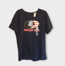 Mossy Oak Staghorn Creek Graphic T-Shirt Mens Large Black Crew Neck Short Sleeve