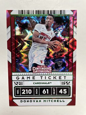 2020 Contenders Draft Donovan Mitchell Game Ticket Green Explosion Variation