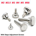 <!--F#f_0-->Knurled Thumb Screw Stainless Steel Round Flat Head Grip Knob Adjustment Screws<!--F/-->