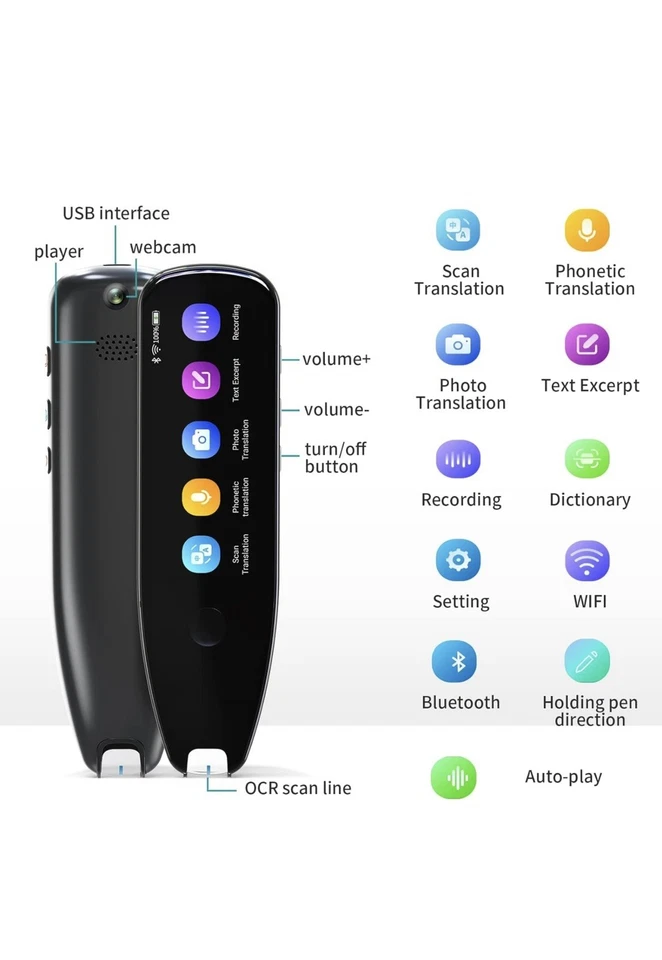 Scanner Pen Dictionary Voice Translator Support 112 Languages - Image 3 of 4