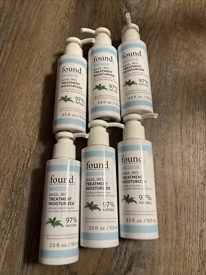 X6 FOUND Carifying Basil Iris Treatment Moisturizer 3.5oz Each 97% Natural