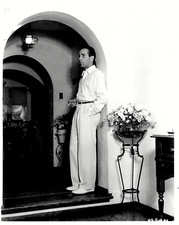 3 - 8x10 B&W PHOTOS of HUMPHREY BOGART at the Garden of Allah  in West Hollywood