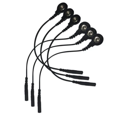 ELYSAID Electrode Cables Female Snap Converter Cable to Button For Tens Massager