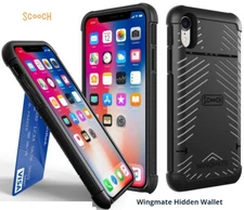 Scooch WINGMATE Hidden Wallet Case for Apple iPhone XR - Stone