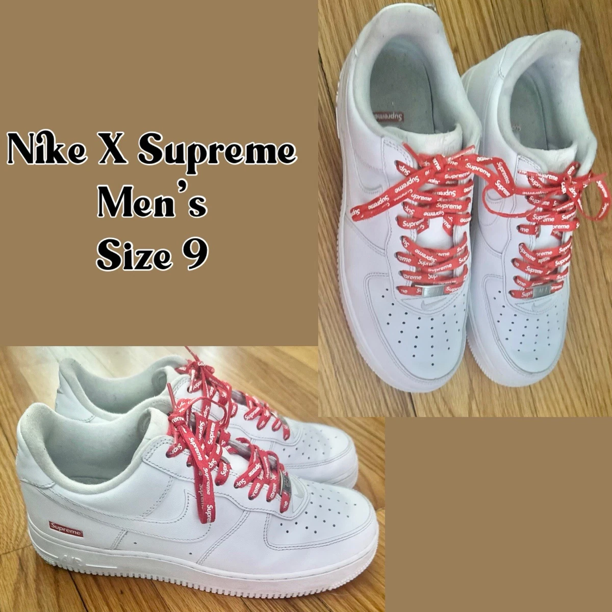 Nike Air Force 1 Supreme Id Low White for Sale | Authenticity