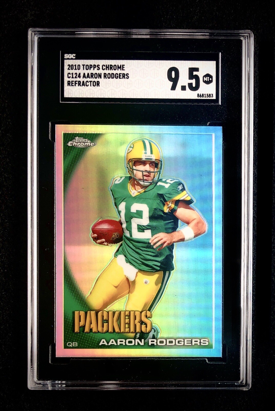 2010 Topps Chrome AARON RODGERS Refractor #C124 ~ SGC 9.5 MINT PLUS Green Bay