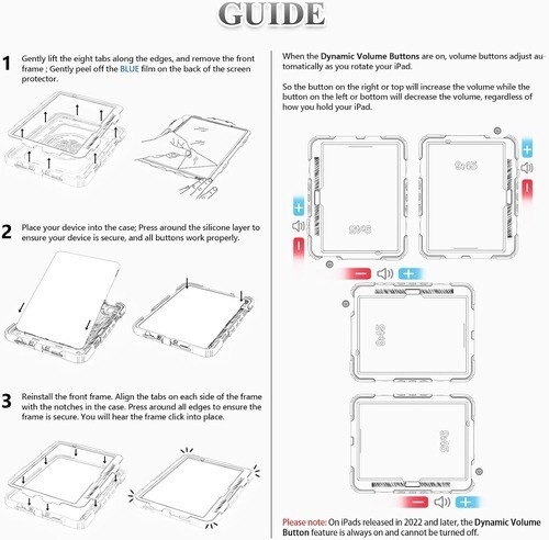SEYMAC Stock Case für iPad Pro 13 Zoll 2024 Hülle (M4), Ganzkörper Schutz Shoc - Bild 10 von 10