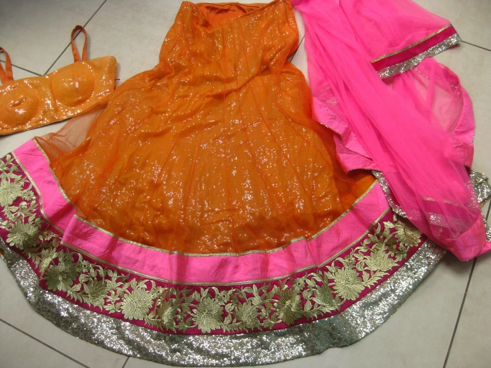 INDIAN DRESS WEDDING LENGHA BOLLYWOOD DANCE theatre costume boho 8 6