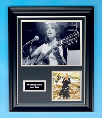 Joan Baez Signed Photo Framed & COA Autograph Memorabilia Whistle Down The Wind