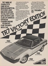 Triumph TR7 1976 edición Victory - Sports Car Club America - foto publicitaria impresa en blanco y negro