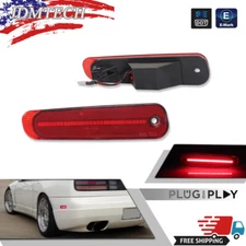 For 90-96 Nissan 300ZX Z32 OEM Replace Red Lens LED Rear Side Marker Light Lamps