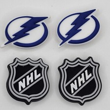 NHL Tampa Bay Lightning Hockey Team For Crocs Shoe Charms Jibbitz - 4 Pieces