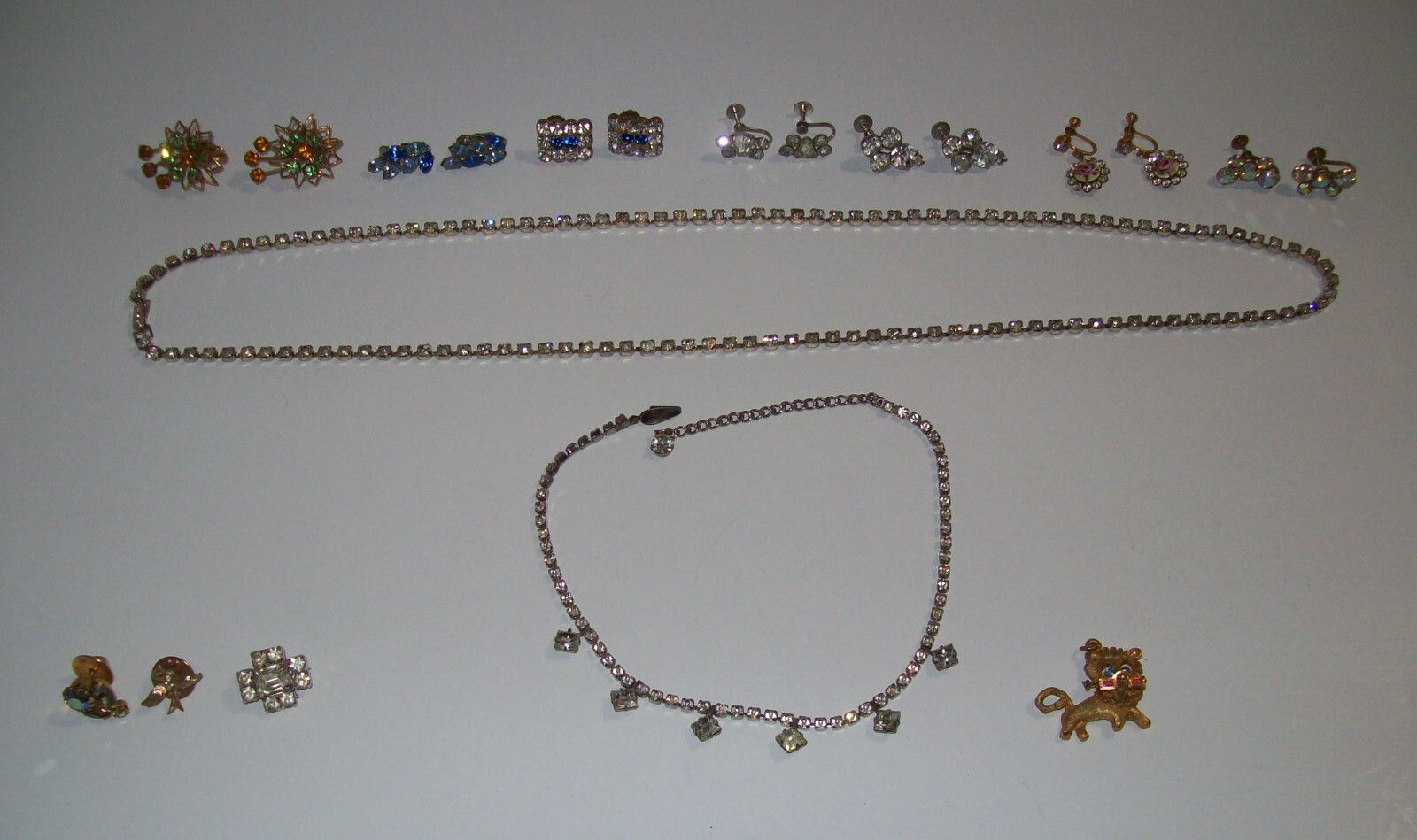 Mix Lot of Antique Vintage Rhinestone Jewelry, GRANDMAS ESTATE