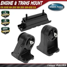 3x Engine Motor & Transmission Mount for Dodge Ram 2500 Ram 3500 1998-2002 5.9L