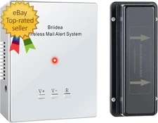 Mailbox Alarm  500Ft Wireless Mailbox Alert with LED Light Flashing and Sound Re