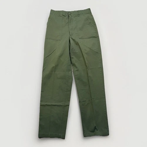 OG 507 Green Pants Men’s 32x34 Vintage 70s Vietnam Era Fatigues Military Zip Fly