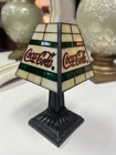 Coca Cola Tiffany Style Tea Light Candle Lamp Holder Vintage Coke Collectible