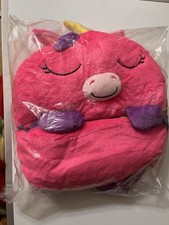 HAPPY NAPPERS Pink Unicorn Plush Sleepy Sack and Pillow-Brand New-in Pkging OTB