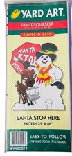 NEW CHRISTMAS YARD ART PATTERN SANTA STOP HERE VTG 35 x 46 WOODWORKING 1998