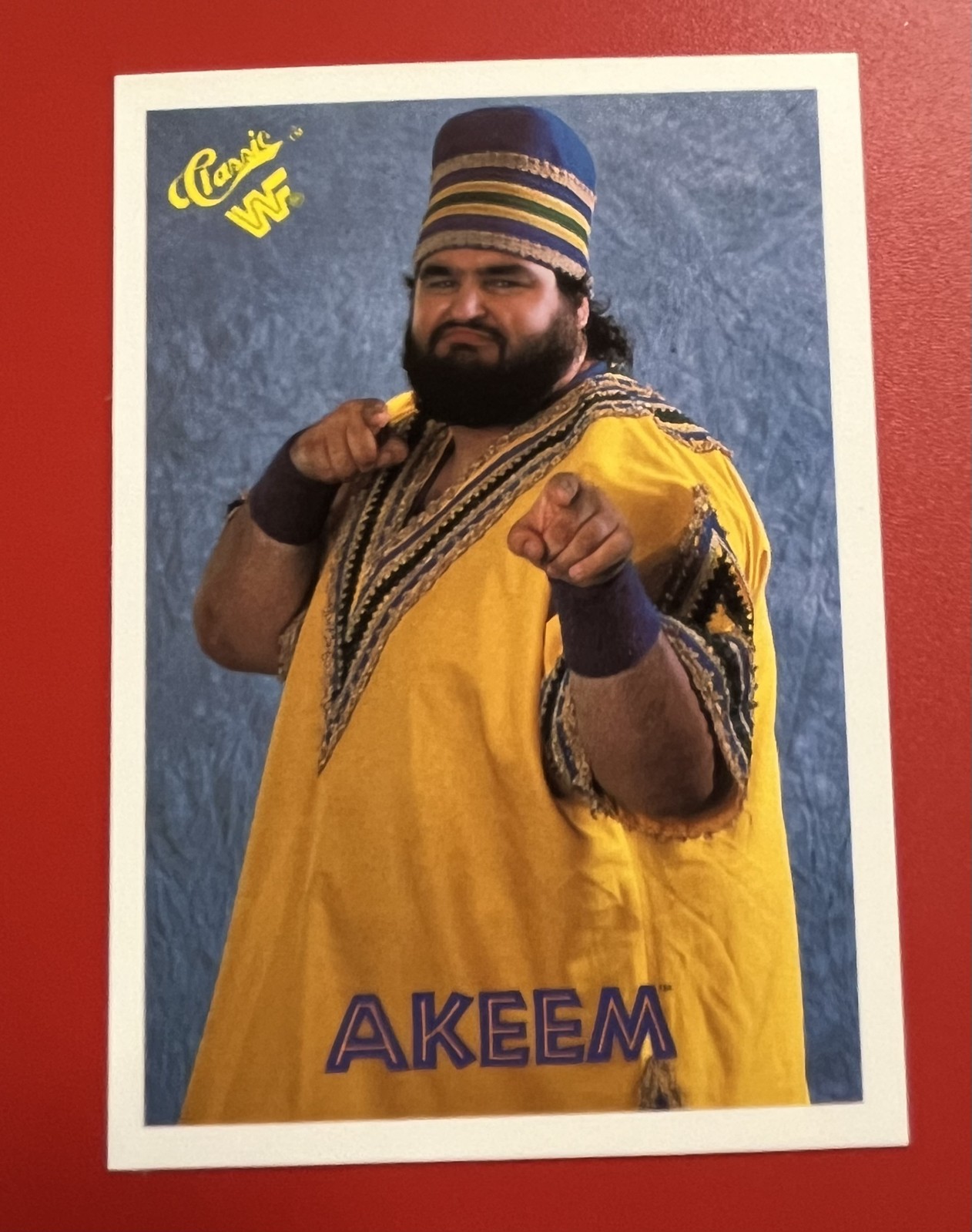 1990 Classic WWF Akeem #25 Pro Wrestling Card Trading WWE 90’s Retro McMahon NM