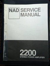 NAD 2200 Amplificatore Manuale di Servizio Originale