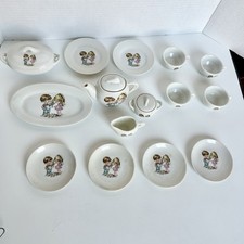 Vintage 1950s Grantcrest Child Kid Tea Set 18 Pieces Counting Lids