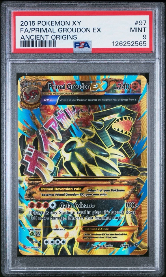 Primal Groudon EX 97/98 Full Art - XY Ancient Origins - PSA 9 MINT - Image 3 of 4