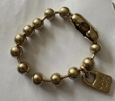 UNOde50 Snowflake Beaded Gold-Tone Line Bracelet