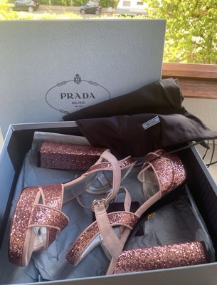 PRADA Sandalen Damen Sommerschuhe Sandalette Offene Schuhe Gr 40